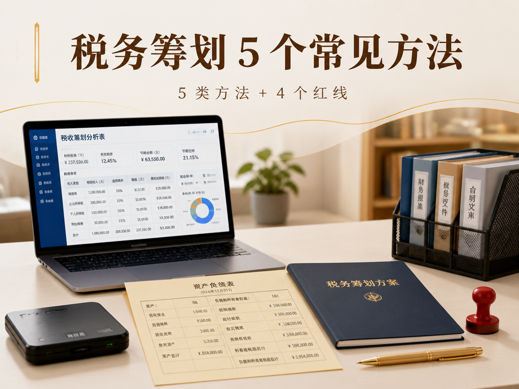 税务筹划 5 个常见方法：合法节税