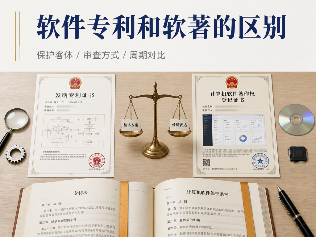 软件专利和软著的区别封面